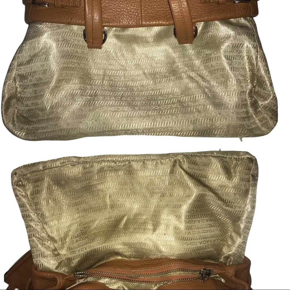 Well Made Leather Prada Brown Hobo Bag - Picture 11 of 13